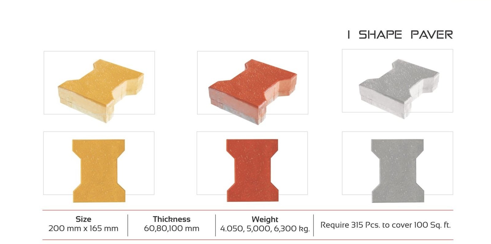 I-Shape Paver — Lucky Cement Block Works