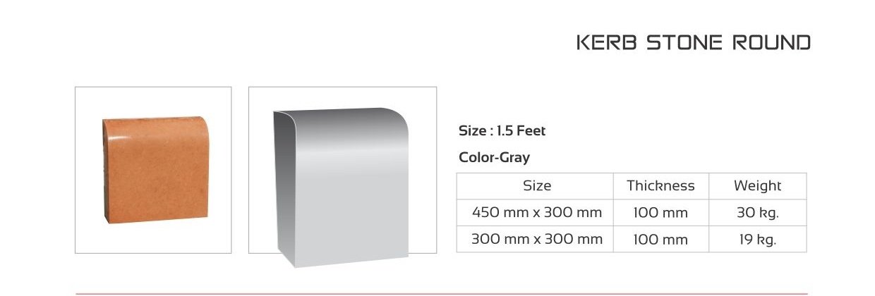 Kerb Stone (Round) — Lucky Cement Block Works