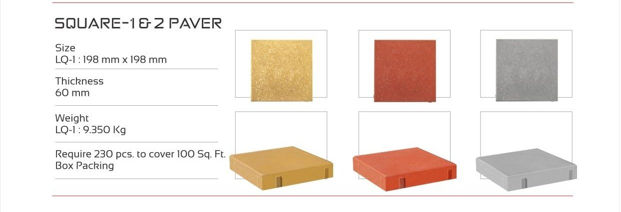 Square 1 & 2 Paver — Lucky Cement Block Works